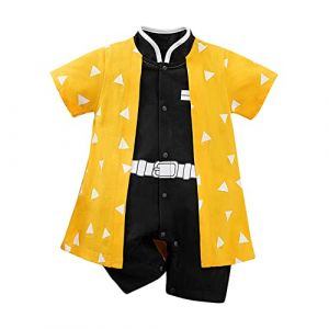 NCTCITY Bébé Garçon Fille Combinaisons en Coton Mignon Animé Été Nouveau-né Barboteuse Infantile Grenouillères Cosplay Pyjama Naissance Bobysuits avec Bouton-Pression Luffy Chopper Son Goku (NCTCITY, neuf)
