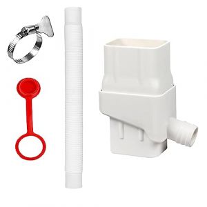 Kit de Déviateur de Baril de Pluie,Tuyau À Haut Débit de, Système de Collecte d'eau de Pluie Réutilisable, Système de Connecteur de Déviateur de Collecte d'eau de Pluie (Blanc) (Toothbace-FR, neuf)