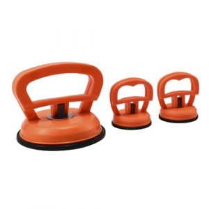 JSCARLIFE Lot de 3 outils professionnels de débosselage à ventouse robuste avec grands et petits extracteurs de bosses pour carrosserie, verre, Scre (rouge) (JscarlifeEU, neuf)