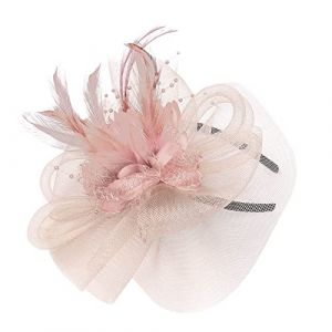 Generico Bonnet 3D Femmes N Rubans Plumes Mariage Et Chapeau Y Stylo Casquettes de Baseball pour Fêtes avec Fascinator en Maille Écharpe Hiver Laine Grosse, Orange, Taille Unique (anLIchen, neuf)