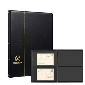 MUROAD Album de timbres, 2 rangées de 40 pochettes pour collectionneurs, 10 feuilles (muroad, neuf)