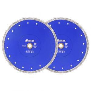 SHDIATOOL 2Pcs Disque à Tronçonner Diamant Dia 250mm avec X Maille Turbo Lame de diamant pour Tuile Marbre Granit Céramique （10 Pouces） (SHDIATOOL, neuf)