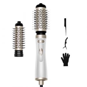 Seche Cheveux Brosse Rotative OKWRAP Brosse Soufflante Rotative 3 en 1 Brosse Rotative 3 Températures, Brosse Chauffante Rotative de 1000 Watts et 2 Embouts Pour Sécher, Lisser, Modeler du Volume (bolesic, neuf)