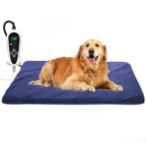 RIOGOO Coussin Chauffant pour Animaux de Compagnie, Grand pour Chien et Chat Coussin Chauffant &eacute;lectrique pour Chiens et Chats Tapis Chauffant d'int&eacute;rieur(81x50cm) (SUNTECH INTERNACIONAL, neuf)