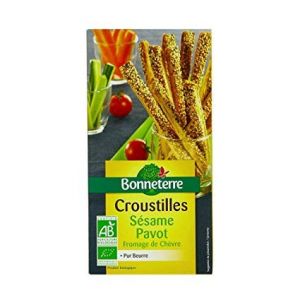 BONNETERRE - GRESSINS AUX GRAINES SESAME-LIN-TOURNES (ETIKBIO, neuf)