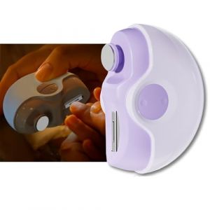 Coupe Ongle Electrique Adulte, Coupe Ongles Electrique pour Ongles Durs des Pieds pour Personnes &Acirc;g&eacute;es, 2 en 1 Coupe-ongles &Eacute;lectrique Automatique avec Polissage avec Lumi&egrave;re LED(Purple) (QiBinJiDianSheBei, neuf)