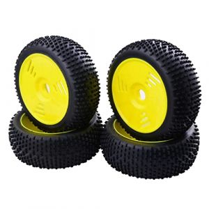 T TOOYFUL 4pcs RC Jantes en Caoutchouc Antidérapants pour 1/8 RC Buggy Camion, Jaune (amagogouk, neuf)