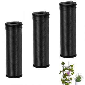 LPAMABA 3 PCS Fil de Fleurs Noir 0.7mm*100m, Fil de Fer pour Fleurs, Fil de Fer Noir Jardin, Fil de Fer Jardinage, Fleurs en Fil de Fer pour Projets Horticoles (JUANREZ BUSINESS, SOCIEDAD LIMITADA, neuf)