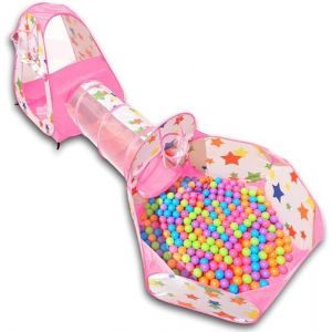 NUBUNI Tente de Jeu pour Enfants Maison et Tunnel Tente Igloo Pop Up Tunnel Tente Piscine à Boules avec Tunnel Maison de Jouet et Piscine Facile Pliant D : BALLES Non INCLUSES (NUBUNI, neuf)