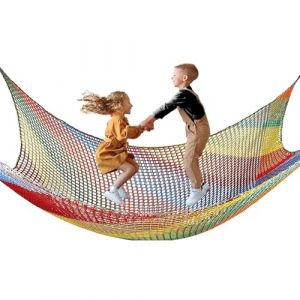 BERADNET Filet d'escalade pour Aire de Jeux, Filet de sécurité pour Enfants, Double Couche Filet à Grimper Filet Anti-Chute pour Aire de Jeux, extérieur, intérieur et Jardin, Multicolore(3x3 m) (HYS-ET, neuf)