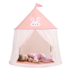 Tente de Jeu pour Enfants,cabane Enfant pour l'intérieur et l'extérieur, Pop-up Tente d'Inde, Tipi Enfant Fille,Salle de Jeux, Certifiée par EN71,Cadeau d'anniversaire de Noël(Rose Lapin) (lishuiwenle, neuf)