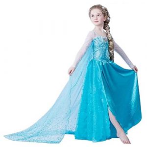 ELSA & ANNA® Filles Reine des Neiges Princesse Partie Costumée Déguisements Robe de Soirée FR-DRESS-SEP302 (7-8 Ans, FR-SEP302) (UK1STCHOICE-ZONE, neuf)