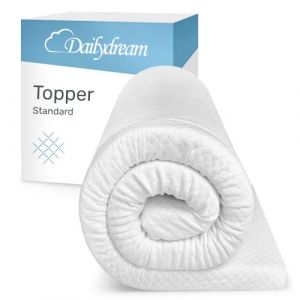 Dailydream Surmatelas 160 x 200 cm, Mémoire de Forme, 7 cm épaisseur, «Edition Standard, Model L », pour Matelas, canapé ou lit de Camp, sur-Matelas pour Adulte, Memory Foam Mattress Topper (nivion GmbH, neuf)