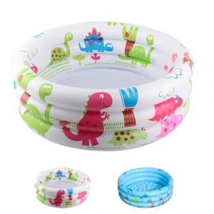 Shyllin Piscine Gonflable Enfant 80 * 80 * 22cm,Three Ring Inflatable Paddling Pool,Baignoire Gonflable pour bébé,Piscine pataugeoire Gonflable Ronde (Dinosaure) (XFJIN243, neuf)