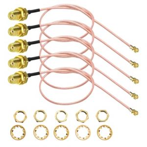 leruiyezs 5pc Cable SMA Femelle Vers IPX U.FL 15cm RG178 Faible Perte Adaptateur Coaxial RF Pour Mini PCI Bluetooth GPS Antenne 4G WiFi Carte PCI Connecteur SMA Pour Réseau Et Vidéo Sans Fil (Lerui-FR, neuf)