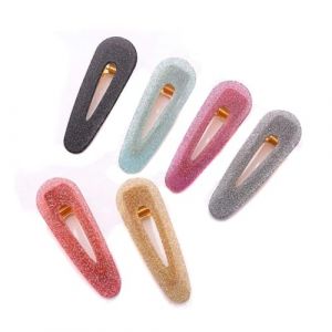 cutecool Lot de 6 pinces à cheveux en forme de bec de canard en résine crocodile avec motif étincelant géométrique en acrylique (jingxinqi, neuf)