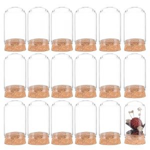 BENECREAT Lot de 30 bocaux en Verre de 20 ml, Bouteilles de Décoration de Dôme de Cloche D'Affichage en Verre (50x30mm) avec des Bouchons de Liège pour des Faveurs de Partie, Projets Artistiques (BENECREAT FR BOUTIQUE, neuf)