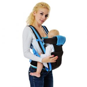 IULONEE Porte-Bébé 4 En 1 Porte-Bébé Enveloppant Réglable Porte-Bébé à l'Avant Et à l'Arrière Porte-Bébé Naissance Confortable Portable Echarpe De Portage Bebe Pour Les Bébés De 3 à 36 Mois (Bleu) (IULONEE FR, neuf)