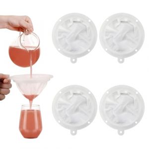 4 Pi&egrave;ces Tamis Cuisine 200/300/400/450 Passoire &agrave; Mailles Fines Passoire en Nylon Avec Poign&eacute;e Tamis &agrave; Mailles Fines Passoire Alimentaire Ultra Fine en Nylon Avec Poign&eacute;e pour Filtrer le Jus (Gold Rush on the Waves, neuf)