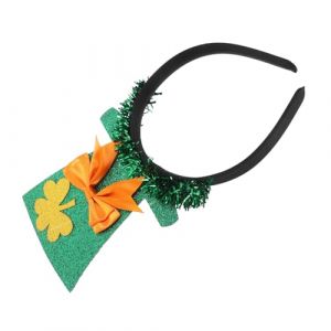 VICASKY Diadème Satiné Festif Pour Saint-patrick Accessoire De Fête Avec Chapeau Leprechaun Pour Filles Parfait Pour Événements Et Célébrations Irlandaise (Belicious Helper, neuf)
