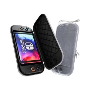 ProCase Pochette pour Nintendo Switch 2 2025, Housse Ultra-Fine et L&eacute;g&egrave;re pour Switch 2, &Eacute;tui de Transport pour Console Nintendo 2, Sacoche avec Poign&eacute;e, Protection Antichoc avec Doublure Douce -Gris (Zibo Store, neuf)