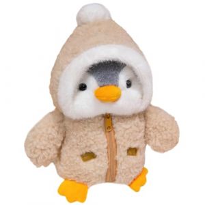 JAWSEU Pingouin en Peluche 25cm - Poup&eacute;e Kawaii Oreiller Animaux Mignonne Doudou - Cadeau d'anniversaire pour Enfants (Haptre, neuf)