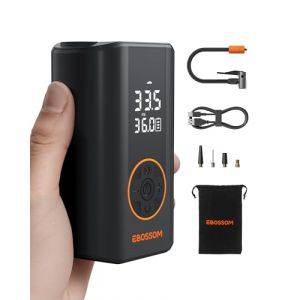 Compresseur À Air Portatif 10,3 Bar,Gonfleur Pneus Voiture Mini,Electrique Compresseur Air,Pompe À Air Velo Électrique,Gonfleur Pneu Sans Fil,Lumière LED,Arrêt Automatique pour Vélo,Moto,Voiture (WenergyDirect, neuf)