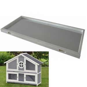 Nanook Bac à déjections inférieur de rechange pour clapier Momo en bois avec fond en métal et tiroir interchangeable Gris (nanook-shop, neuf)