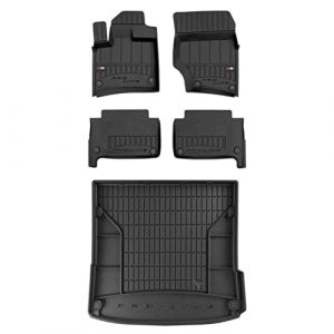 MOTOS Kit de tapis de sol en caoutchouc et tapis de coffre pour Audi Q7 I 2005-2015 Améliorez votre confort de voyage avec tapis antidérapant voiture 3D- Tapis de sol voiture tous temps, protection co (MOTOS EU, neuf)