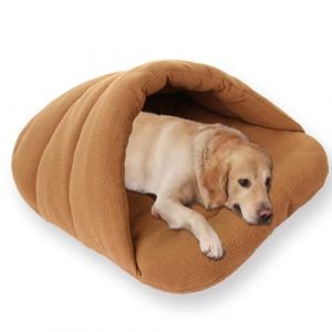 Niche d'int&eacute;rieur pour chien de taille moyenne lavable, niche pour animaux de compagnie avec coussin doux, luxueuse, amovible, apaisante, anti-anxi&eacute;t&eacute;, lit pour animal domestique, lit antid&eacute;rapant (Junming Store, neuf)
