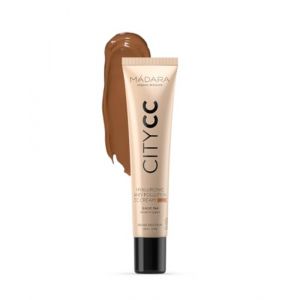 MÁDARA Organic Skincare | CITY CC Hyaluronic CC crème anti-pollution SPF 15, TAN, 40 ml - Avec acide hyaluronique et protection solaire UVA/UVB à large spectre, texture légère et soyeuse. (Madara C, neuf)