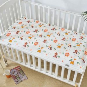 Odot Drap Housse pour Lit de Bébé, Coton Draps Housses Enfants Respirant Douce Extensible Protège Matelas pour Fille et Garçon, Lit Bébé, Berceau, Lit Parapluie (105x60cm,animaux mignons) (Odot, neuf)