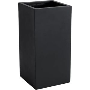 VIVANNO Jardinière Cache-Pot Colonne en Fibre de Verre Anthracite Bloc 60x30x30 (AE Trade, neuf)