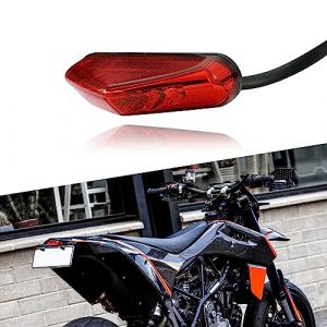LOKLISUM Mini Feu Arrière de Frein de Moto, 12V 9LED E-Approved Arrêt de Moto en Cours D'exécution Feu Arrière Universel pour Motos ATV Dirt Bike Scooter. (HOISUM, neuf)