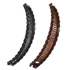 2Pi&egrave;ces Pince Cheveux,Banane Femme Hair Banana Clip Pinces,&agrave; Bananes Classique Curly,Poisson Queue Attache Accessoire,Chic Boucl&eacute;s Clips,Epais Grande Hairpin,Grosse Plate Barrette Chignon,pour Femmes (CARTOLOGY DIRECT S.R.L., neuf)