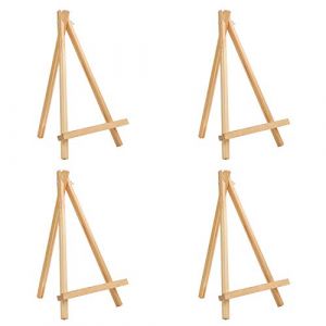 BELLE VOUS Chevalet de Table en Bois (Lot de 4) - 30 cm - Petit Chevalet Bois de Pin Naturel pour Exposer des Toiles, Tableaux et Cadres (Tinyyo Europe, neuf)