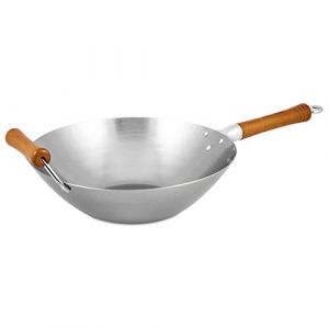 Ken Hom Wok Traditionnel Acier au Carbone, 32cm, Excellence, Poele Wok Induction/Compatible Avec Les Ustensiles en Métal, Ne Passe Pas au Lave-Vaisselle, Garantie de 10 ans (DK Household Brands FR, neuf)
