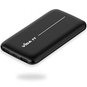 Vida IT Slim 5V 2A Batterie Externe 10000mAh pour Veste Doudoune Gilet Chauffant USB Power Bank Chargeur Portable pour iPhone 13 15 Pro Max Samsung A15 A35 5g Huawei Batterie de Secours Rechargeable (Vida Electronics, neuf)