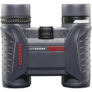 TASCO - Jumelles d'Observation pour Adultes - 10x25 - Offshore - Prisme en Toit - 200125 - Noir - Waterproof - Etanche - Housse de rangement - Sangle Tour de Cou - Compacte - Rev&ecirc;tement Anti-Choc (FEHERGA, neuf)
