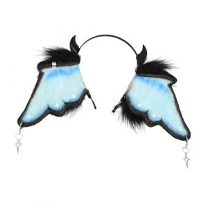 alloneslife Bandeau d'oreille, bandeau d'oreille de diable pour Halloween, jeu de rôle, accessoire de déguisement (ailes de démon) (JINGYIKEJIGS, neuf)