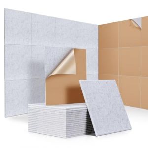 Lot de 18 panneaux insonorisants carrés autocollants pour mur, studio d'enregistrement, salle de jeux, bureau, JAMELO - 30 x 30 x 0,9 cm - Gris (HXMZ EU, neuf)