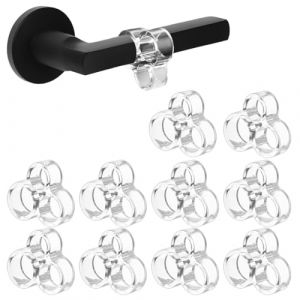 10 Pi&egrave;ces Butee de Porte PVC Poign&eacute;e Arret de Porte de Sans Percer, But&eacute;e Porte Amortisseur Porte, pour Prot&eacute;ger Murs, Portes, Fen&ecirc;tres, Meubles (Stazsd, neuf)