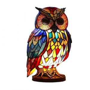 tuwiwol Lampe de Table de Chevet en Forme d'animaux, élégante et Pratique, en résine, Style Animal, Lampe de Bureau, veilleuse Animale, Lampe de Table Facile, Chouette Magique (gemliont, neuf)