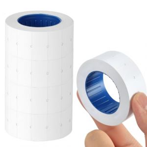 NUTKIT 5 Rouleaux 2500 pi&egrave;ces au Total &Eacute;tiquettes de Pistolet de Prix, 21 * 12mm Autocollants pour Pistolet &agrave; &Eacute;tiquettes Blanches, Autocollant De pistolet De Prix, pour Pistolets d-e prix (HFX-online, neuf)