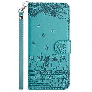 FALUWONRU Coque pour iPhone 6/iPhone 6s, Housse de Protection Etui à Pochette de Portefeuille Rabat Premium en Cuir PU【Fermeture Magnétique】【Boîtier avec Support】,Bleu (Norn, neuf)