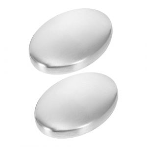 DECORNIJIA 2pi&egrave;ces Barre De Savon Acier Inoxydable Pour D&eacute;sodorisation Des Mains Lot De Barres De Savon D&eacute;sodorisant Pour Cuisine Et Manipulation Aliments Forts (ZhiLight, neuf)