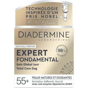 DIADERMINE - Cr&egrave;me Jour Visage Peau Mature Exigeante Expert Fondamental | Hydratation onctueuse | Pour un teint &eacute;clatant | le pot de 50 ml | LOT DE 2 (ViveVers, neuf)