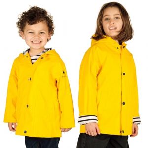 Breizh Ocean - Cir&eacute;, Imperm&eacute;able Enfant, Cr&eacute;ation Fran&ccedil;aise ELVEN Mixte Gar&ccedil;on ou Fille - Impermeable Enfant Int&eacute;rieur Ray&eacute; Style Marini&egrave;re avec Capuche - Manteau Garcon ou Fille de 1 &agrave; 14 ans (BREIZH OCEAN, neuf)
