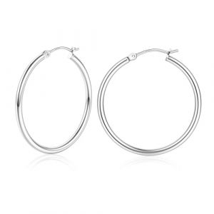 Chriscoco Boucles d'oreilles Femme Argent 925 Hypoallerg&eacute;nique Creoles Argent Femme Creoles Plaqu&eacute; Or 14K Boucle d'oreille Cr&eacute;oles 15/20/25/30/40/50/60/70MM (TOIMOI JEWELRY, neuf)