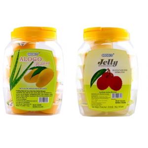 Gelée Pudding Nata Coco Aloe Vera Mangue, Gelée Nata Coco Litchi 1,28Kg (16 x 80g)/Boite - Offres de 1 et 2 Boites (1 boite, 1 boite litchi + 1 boite mangue) (Bo Time - Direct Fabricant, neuf)